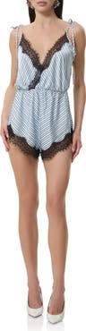 AFRM Kea Lace Trim Romper