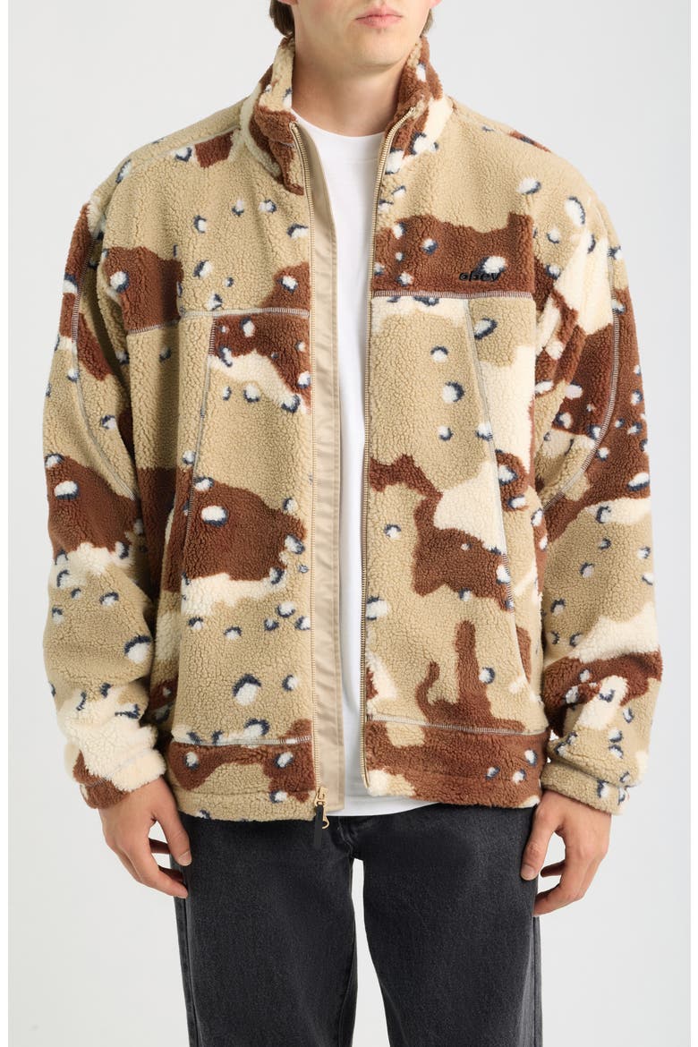 Axis Camo Faux Shearling Jacket, Main, color, DESERT CAMO
