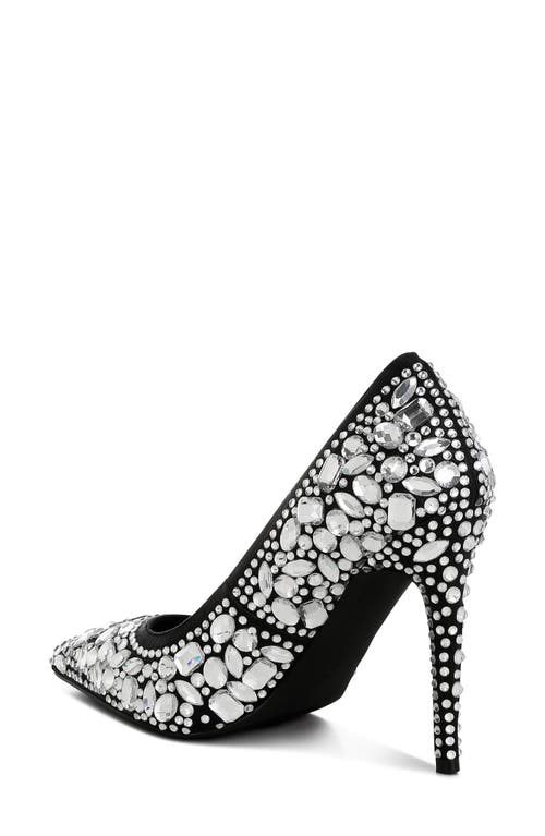 London Rag Iceout Crystal Embellished Pump In Black