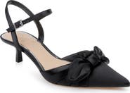 Jewel Badgley Mischka Ember Ankle Strap Pointed Toe Kitten Heel Pump