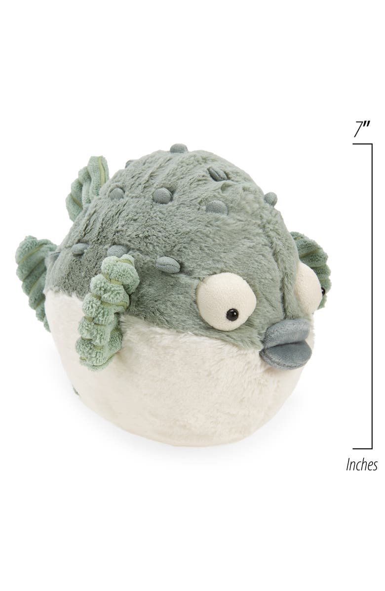 Jellycat Pacey Pufferfish Stuffed Animal, Alternate, color, 