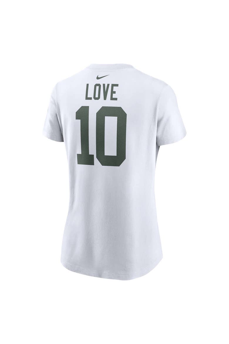 Women's Nike Jordan Love White Green Bay Packers Player Name & Number T-Shirt, Alternate, color, White