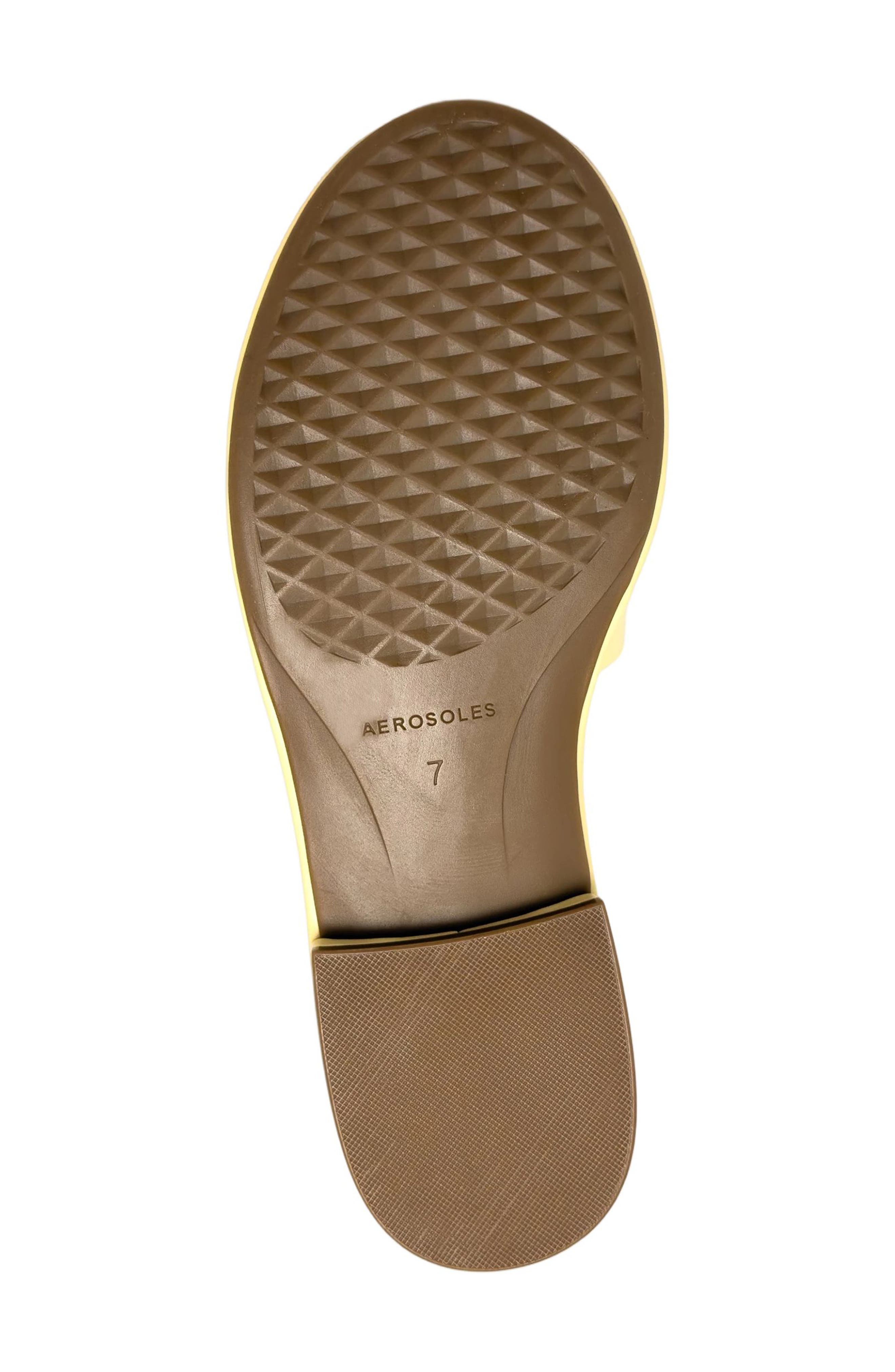 Big Charm Link Slide Sandal, Alternate, color, YELLOW FAUX NAPPA