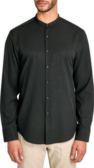 Brooklyn Brigade Solid Recycled 4-Way Stretch Performance Stand Collar Shirt