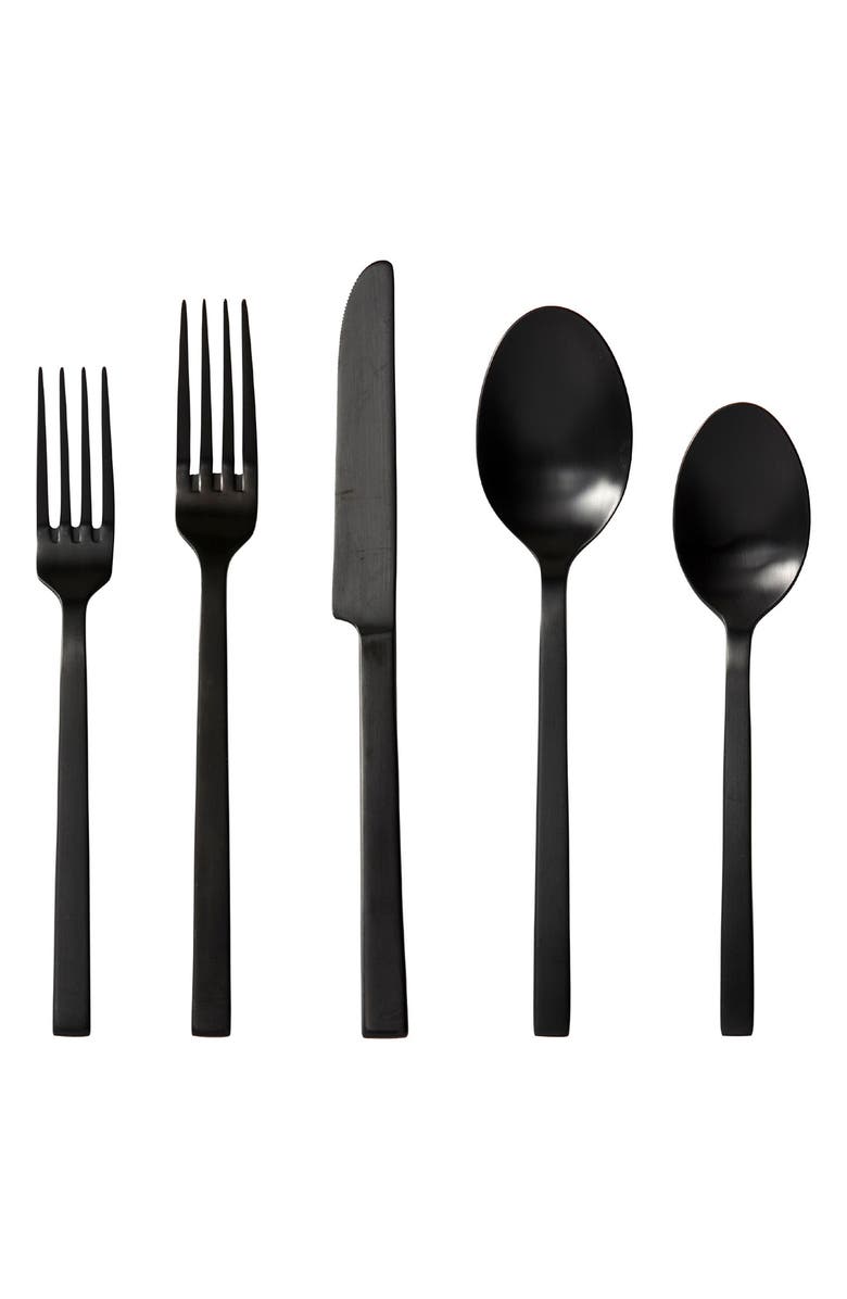 Fortessa Viggo 20-Piece Flatware Set, Main, color, Black