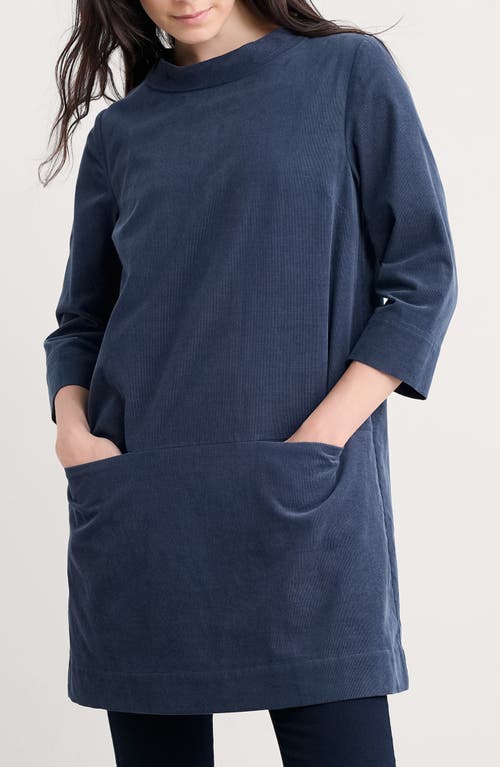 Seasalt Cornwall Sail By The Stars Organic Cotton Corduroy Tunic In Blue