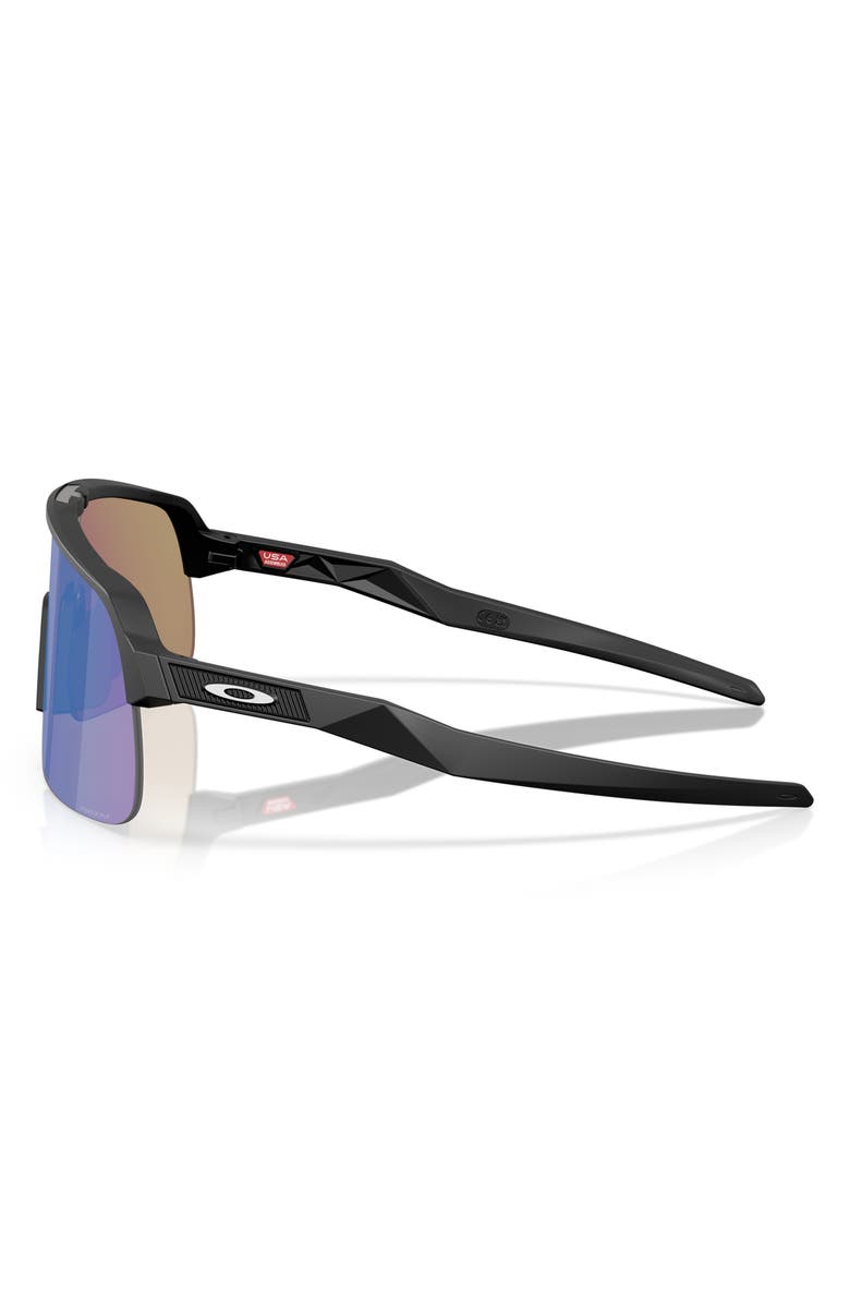 Oakley Prizm<sup>™</sup> Everyday 34mm Rectangular Sunglasses, Alternate, color, Matte Black Prizm Sapphire