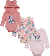 Disney Minnie Mouse 3-Pack Long Sleeve Bodysuits
