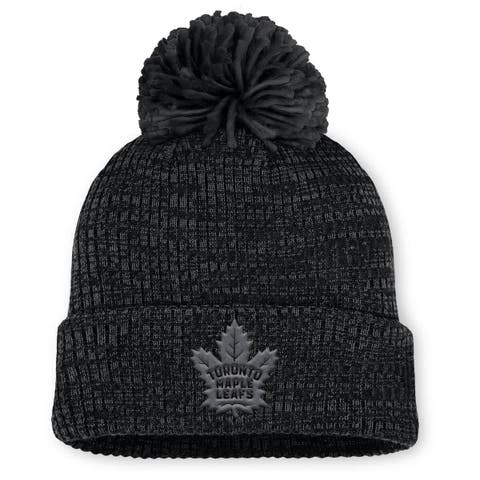 Women
s Fanatics Black Toronto Maple Leafs Authentic Pro Road Cuffed Knit Hat with Pom