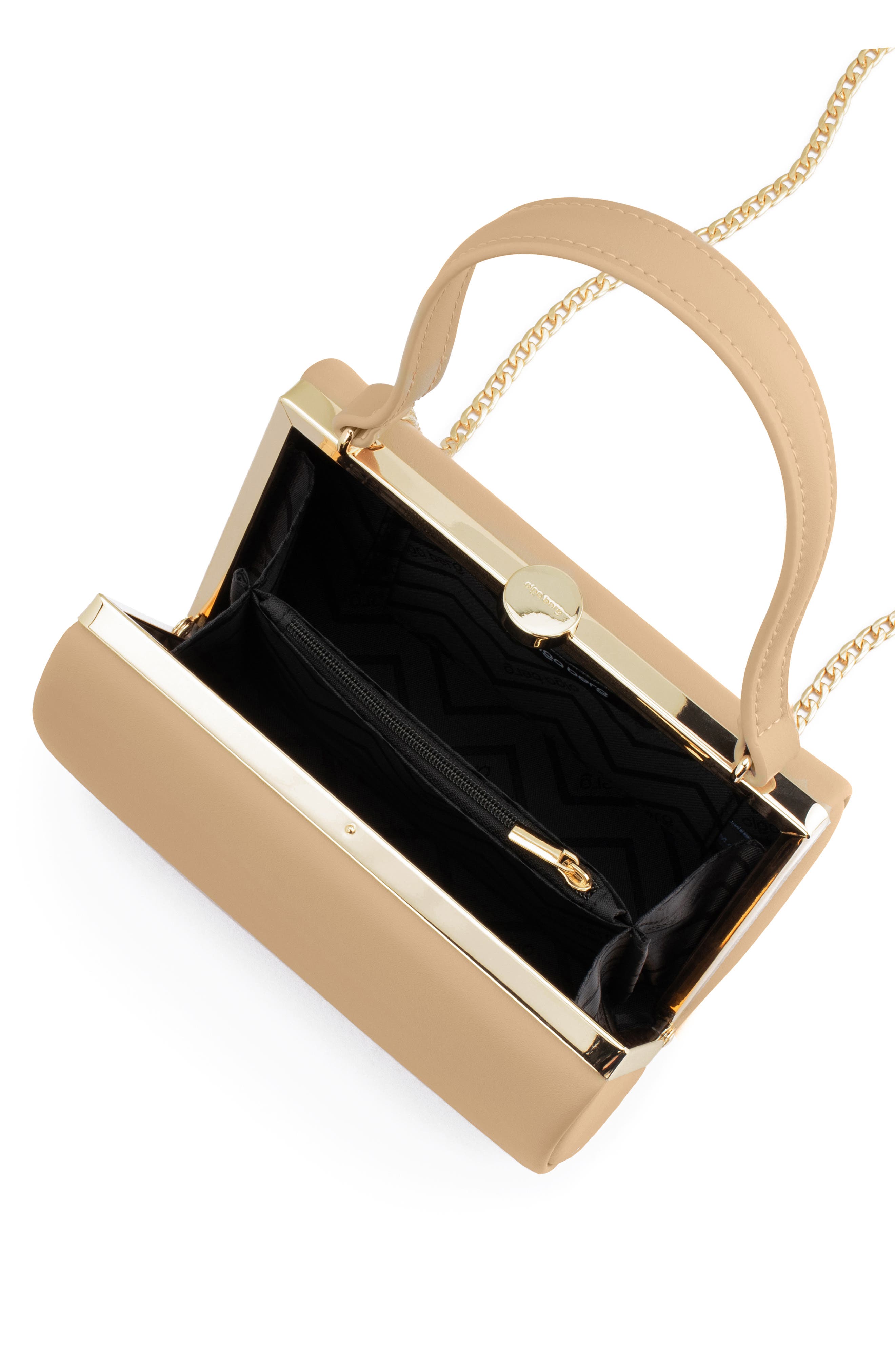 Olga Berg Tonia Top Handle Handbag, Alternate, color, Natural