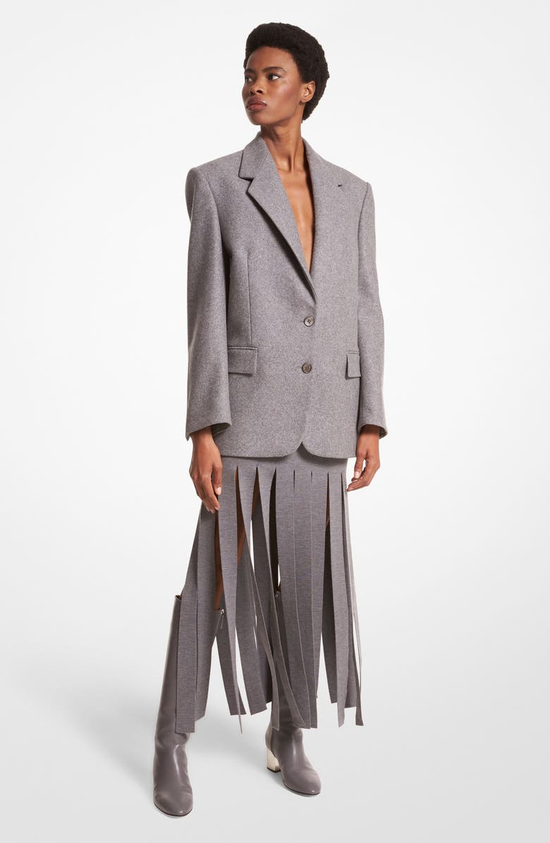 Michael Kors Collection Merino Wool Blend Streamer Skirt, Alternate, color, 