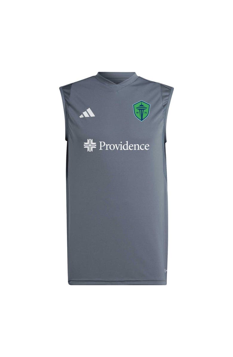 adidas Men's adidas Gray Seattle Sounders FC 2024 AREOREADY Sleeveless Training Jersey, Alternate, color, 