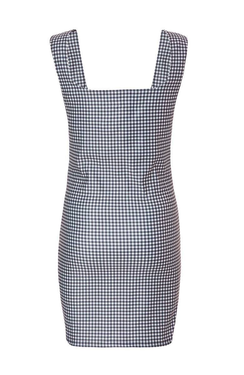 QUIZ Bengaline Gingham Bodycon Dress, Alternate, color, Black
