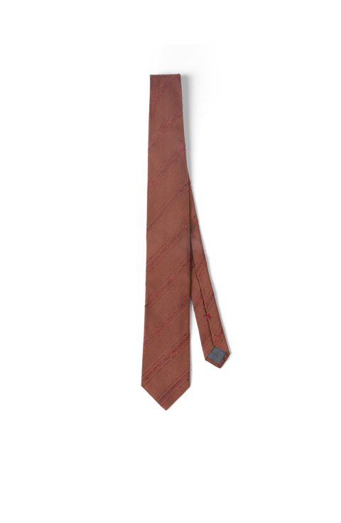 Silk and cotton tie