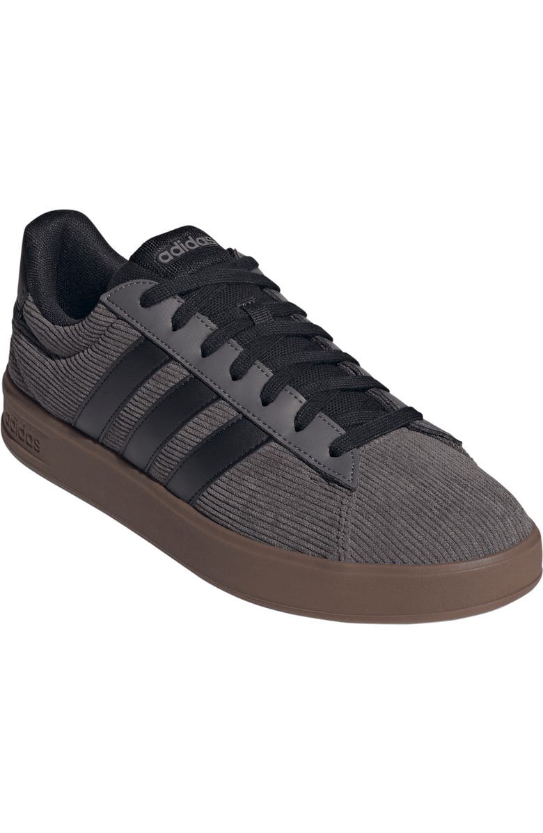 adidas Grand Court 3.0 Sneaker, Main, color, Charcoal/ Core Black/ Gum