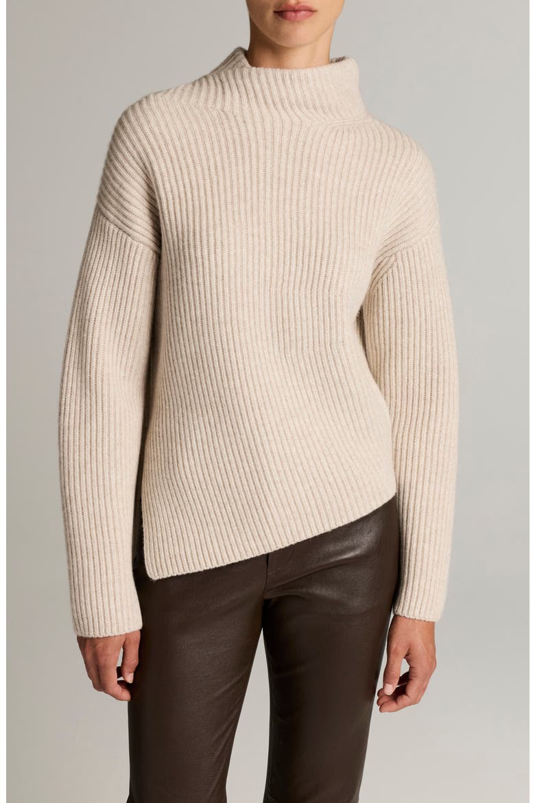 Ribbed Wool & Cashmere Sweater, Main, color, H DOVE OAT