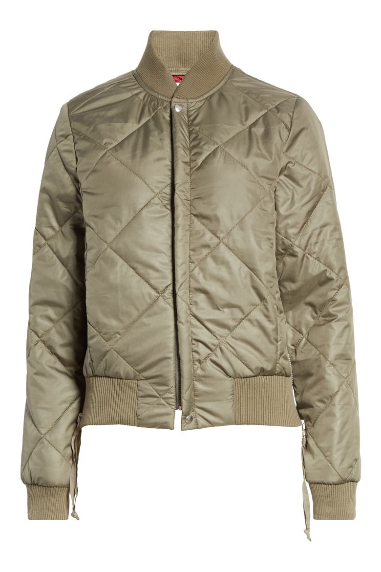 Neil Quilted Bomber Jacket, Alternate, color, OLIVE