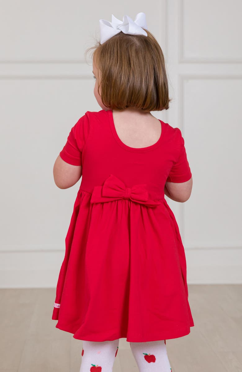 RuffleButts Sold Short Sleeve Skater Dress, Alternate, color, Red