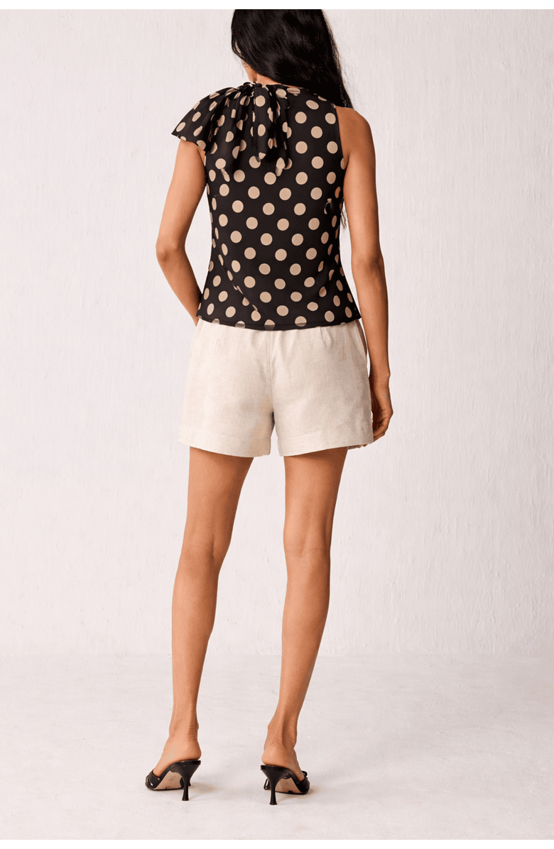 Reistor V-Neck Top with Bow Detail, Alternate, color, Midnight Confetti