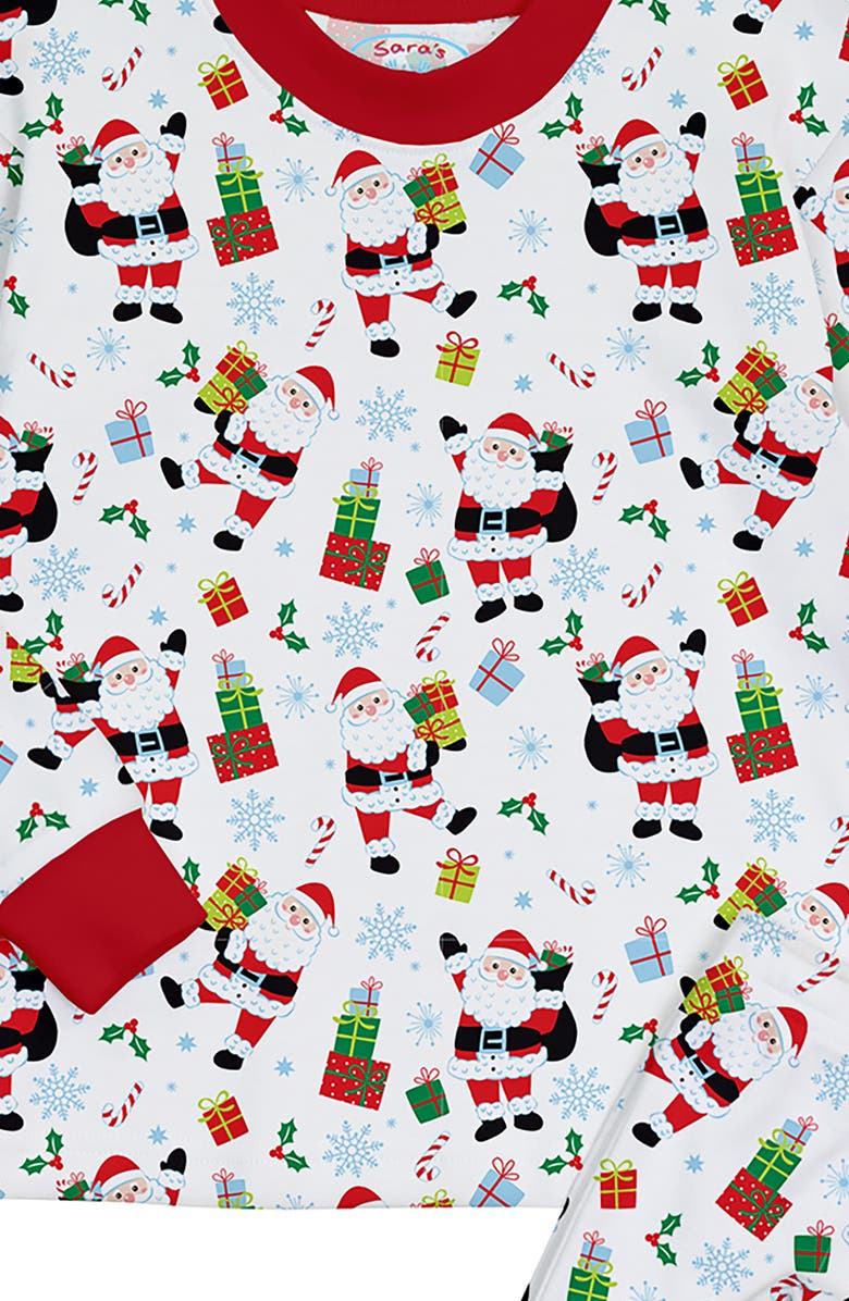 Sara’s Prints Loose Fit Classic Pajama 2-Piece Set, Alternate, color, Secret Santa