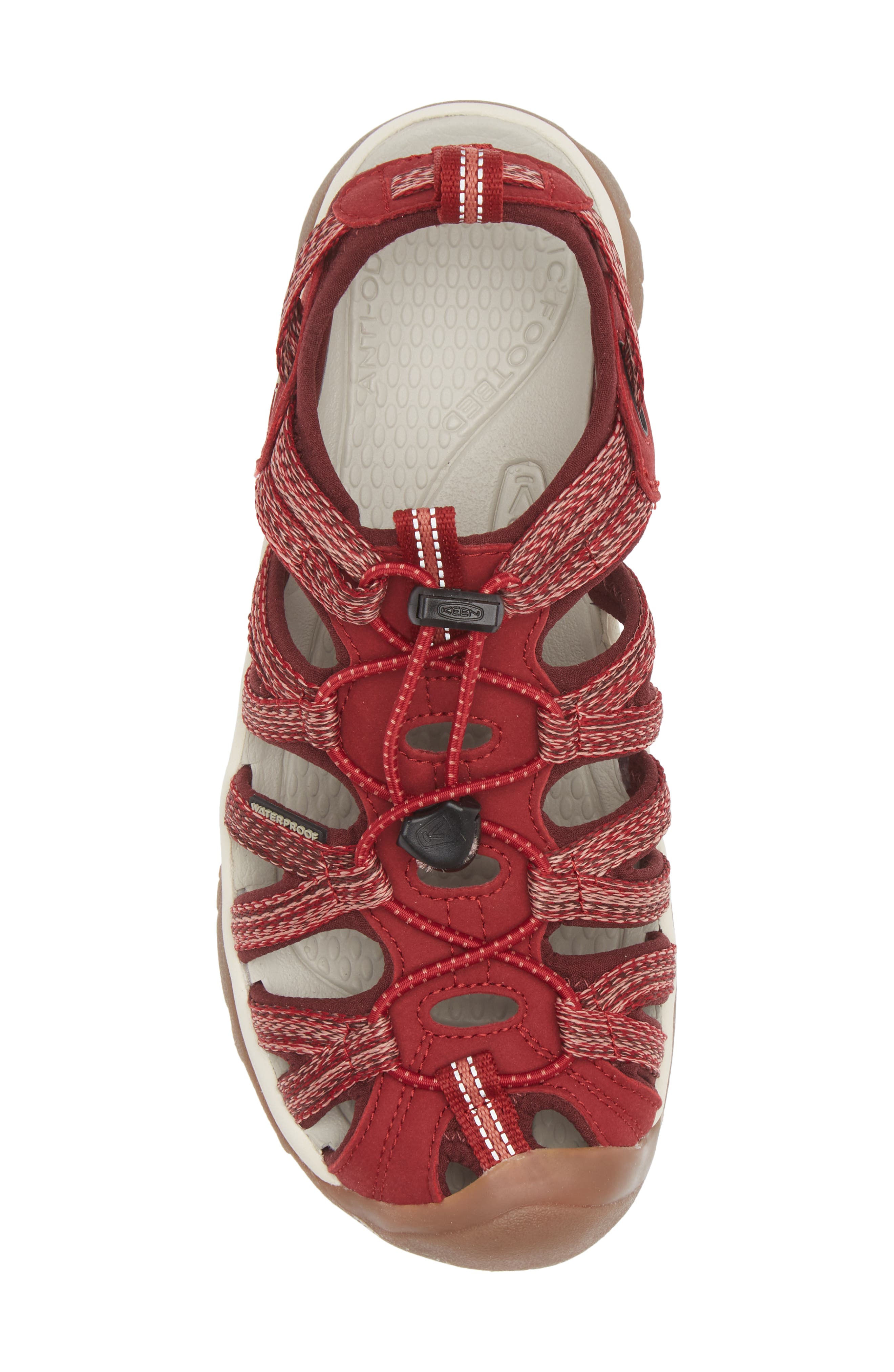'Whisper' Water Friendly Sport Sandal, Alternate, color, RED DAHLIA