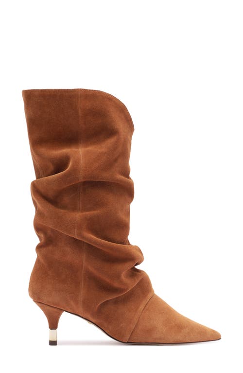 Arezzo Sabrina Slouch Boot In Brown