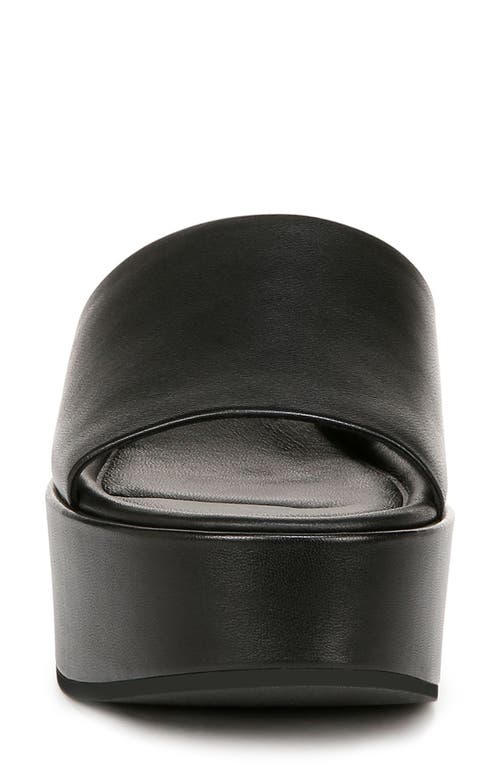Vince Polina Leather Slide Platform Sandals In Black