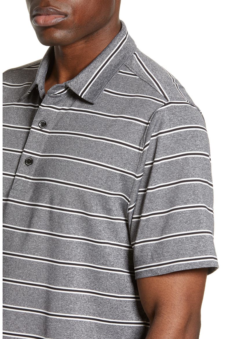 Forge DryTec Stripe Performance Polo, Alternate, color, BLACK