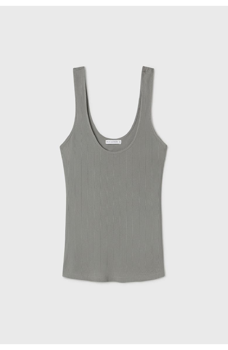 SILK LAUNDRY RIBBED TANK MOON, Alternate, color,
