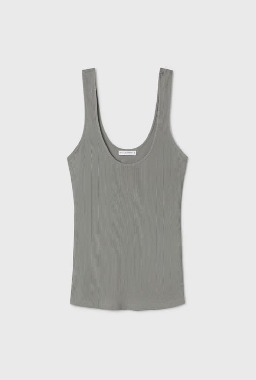SILK LAUNDRY SILK LAUNDRY RIBBED TANK MOON