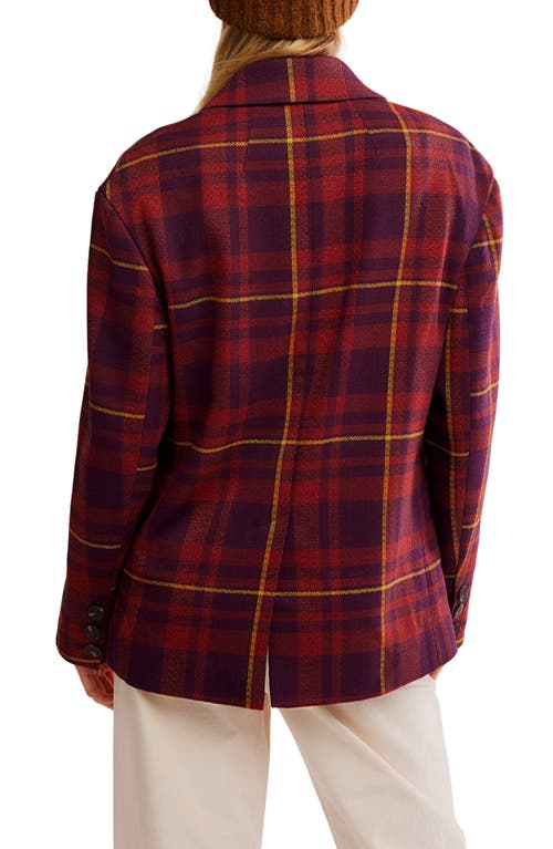 Free People Dean Double Breasted Blazer In Red