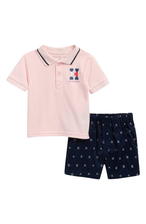 Tipped Polo & Shorts Set (Baby)