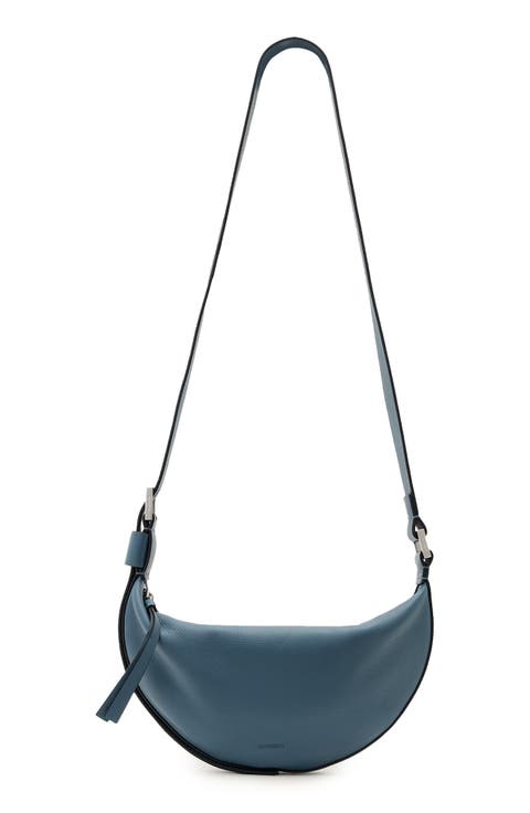 Half Moon Leather Crossbody Bag