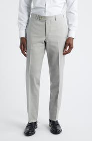 Jack Victor Piero Flat Front Stretch Cotton & Wool Pants