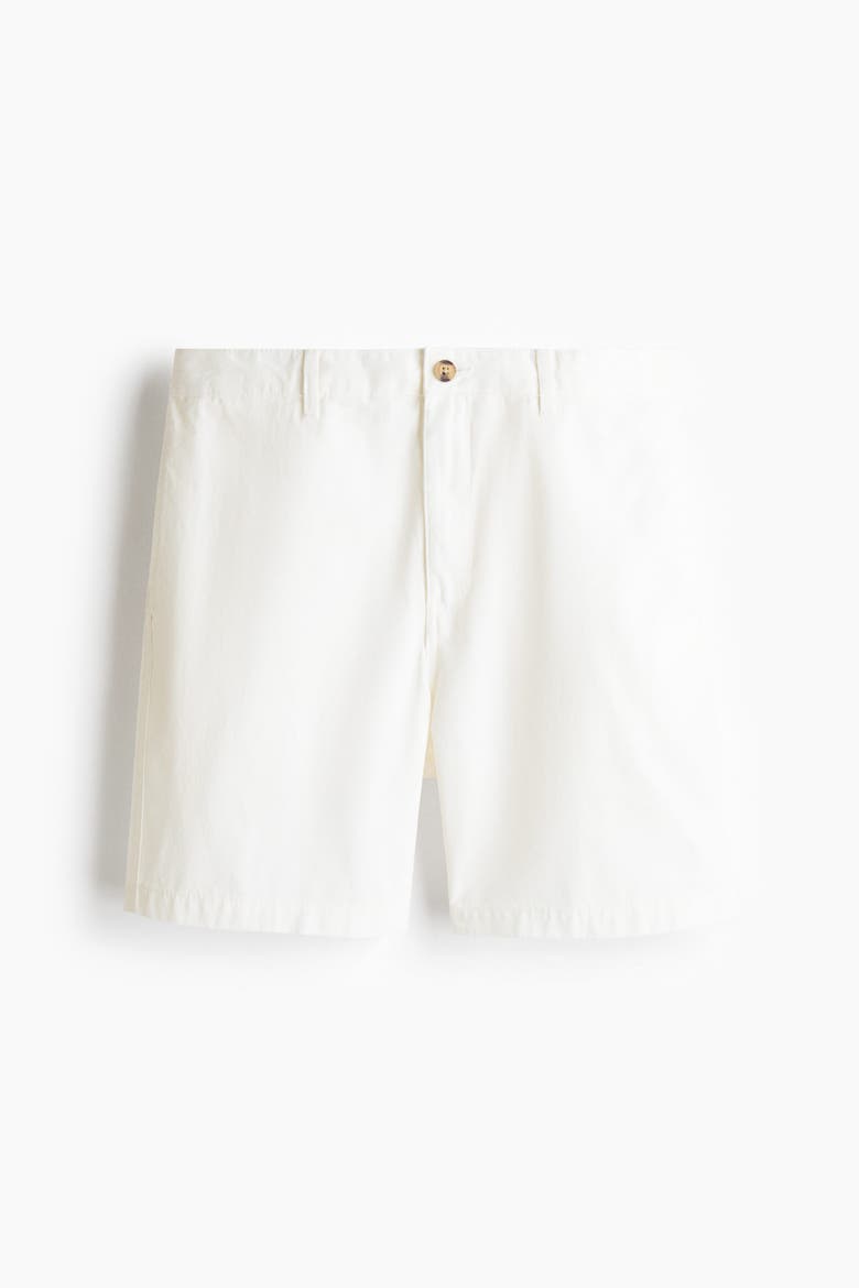 Relaxed Fit Chino Shorts, Alternate, color, White