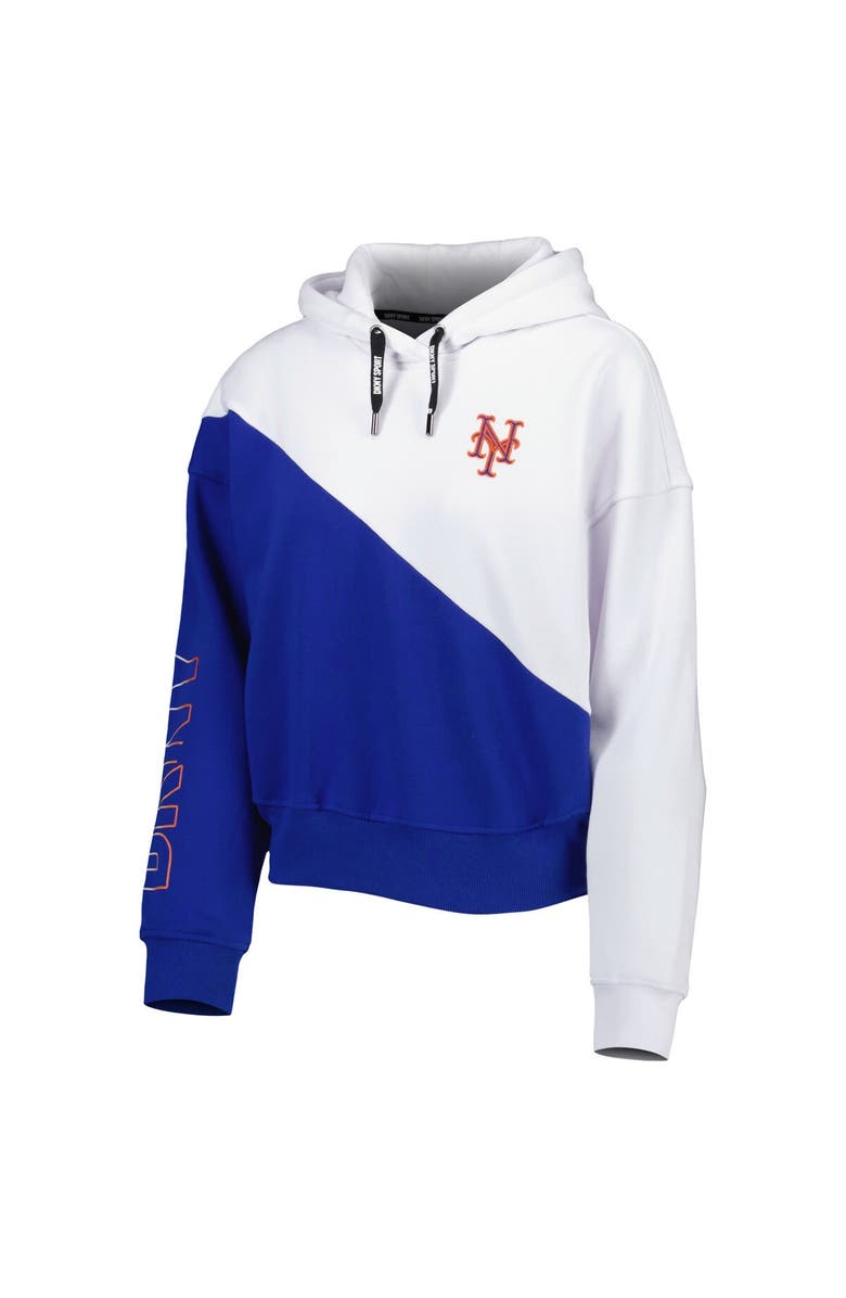 DKNY SPORT Women's DKNY Sport Royal/White New York Mets Bobbi Colorblock Pullover Hoodie, Alternate, color, 