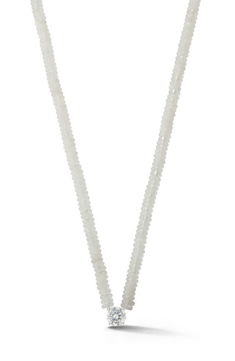 Beaded Round Pendant Necklace