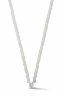 Beaded Round Pendant Necklace