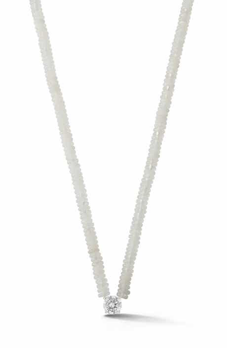 Beaded Round Pendant Necklace