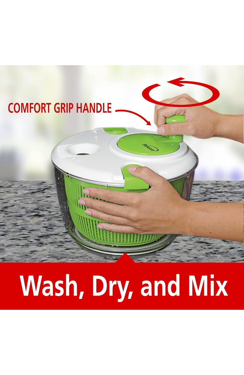 Brentwood Salad Spinner, Alternate, color, White