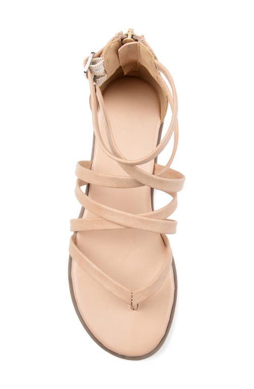 Shop Journee Collection Zailie Strappy Sandal In Taupe