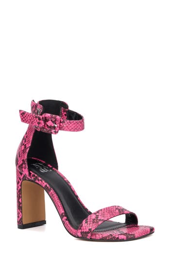 Shop New York And Company Lexi Square Toe Sandal In Pink