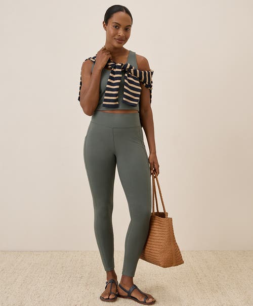 Pact On The Go-to Pocket Legging Made With Organic Cotton In Castor Grey