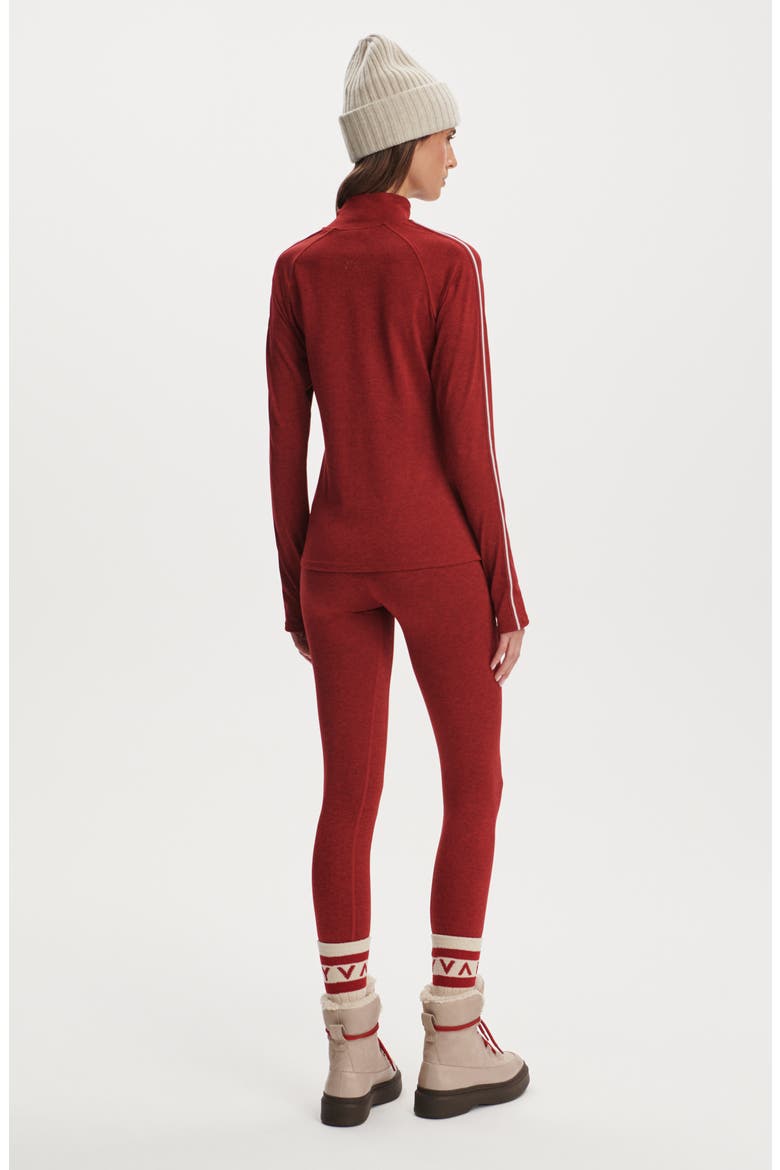 Always Warm Base Layer 27.5-Inch Leggings, Alternate, color, RED DAHLIA MARL