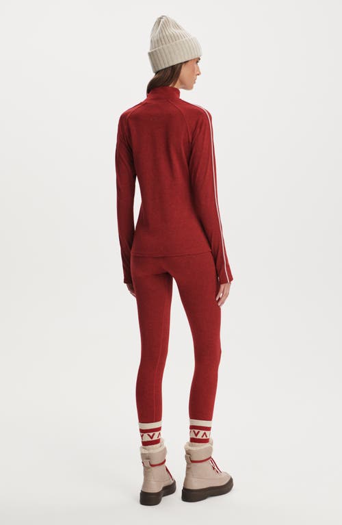 Varley Always Warm Super High Waist Base Layer Leggings In Red