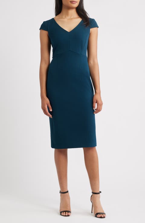 V-Neck Sheath Dress