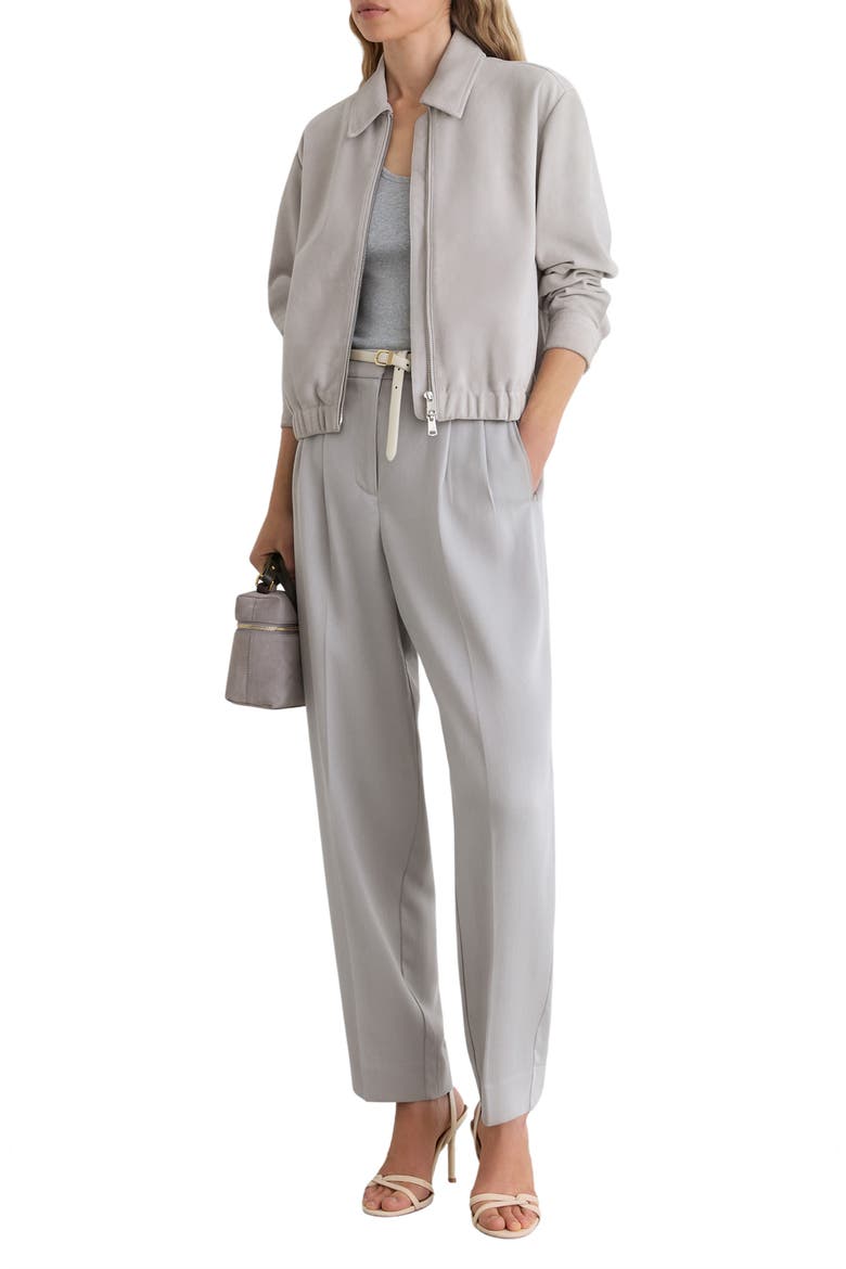 Lottie Leather Jacket, Alternate, color, LIGHT GREY