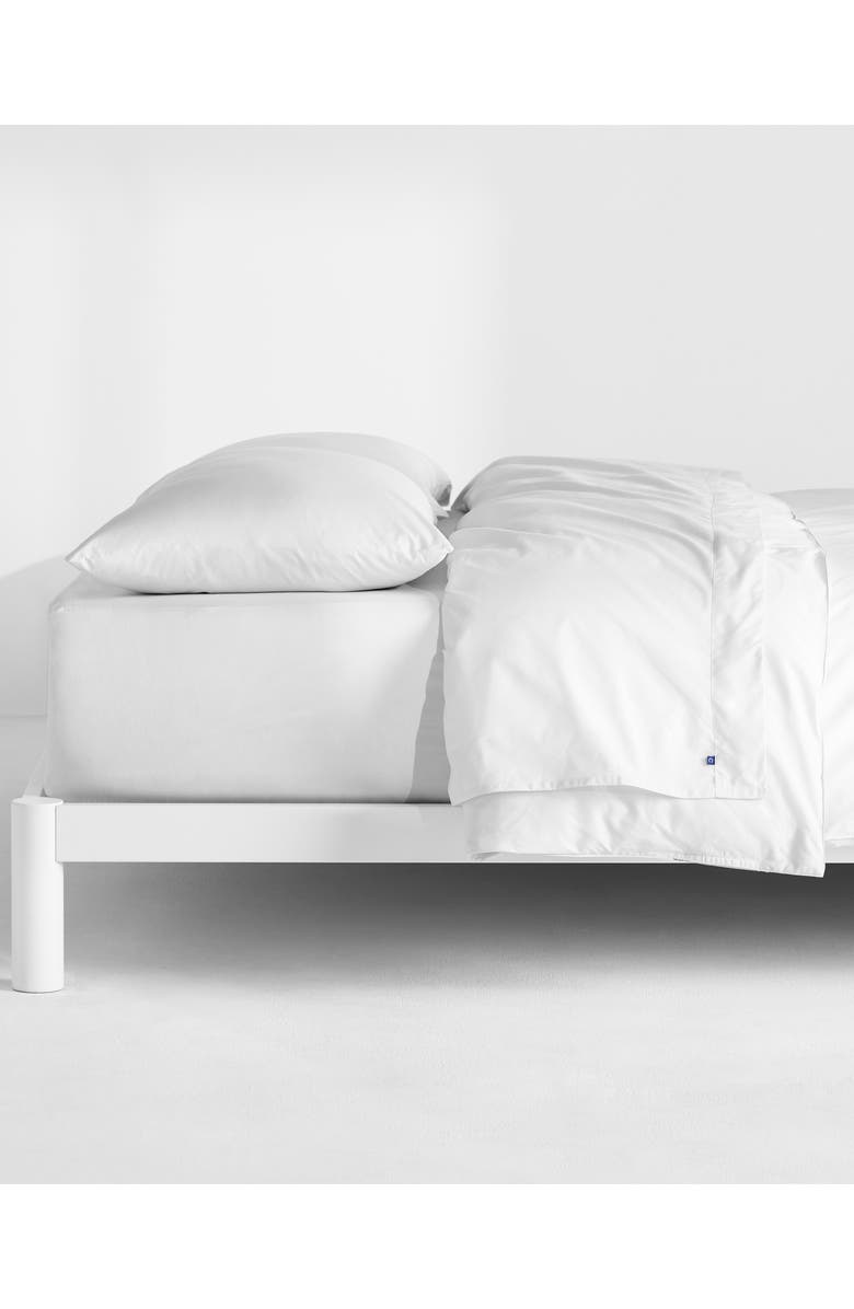 Casper Sateen 276 Thread Count Organic Cotton Duvet Cover, Alternate, color, White