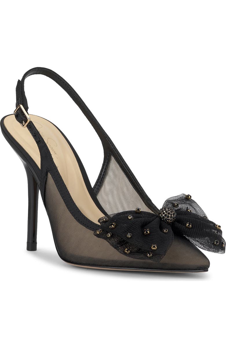 Jessica Simpson Lavilra Slingback Pointed Toe Pump, Main, color, Black