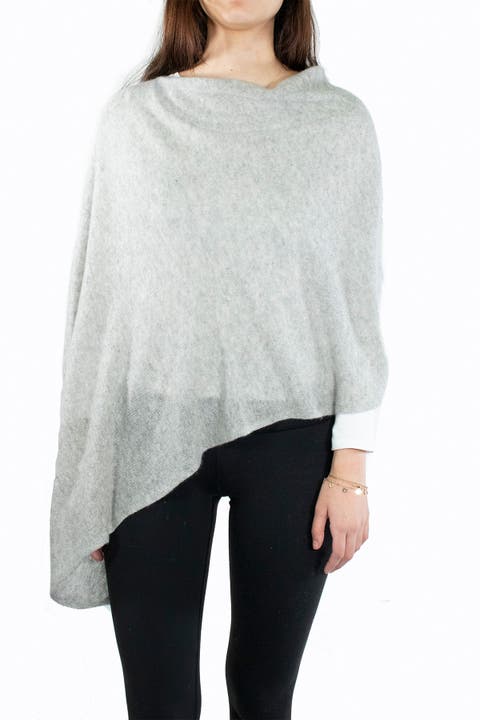 Cowl Neck Knit Poncho